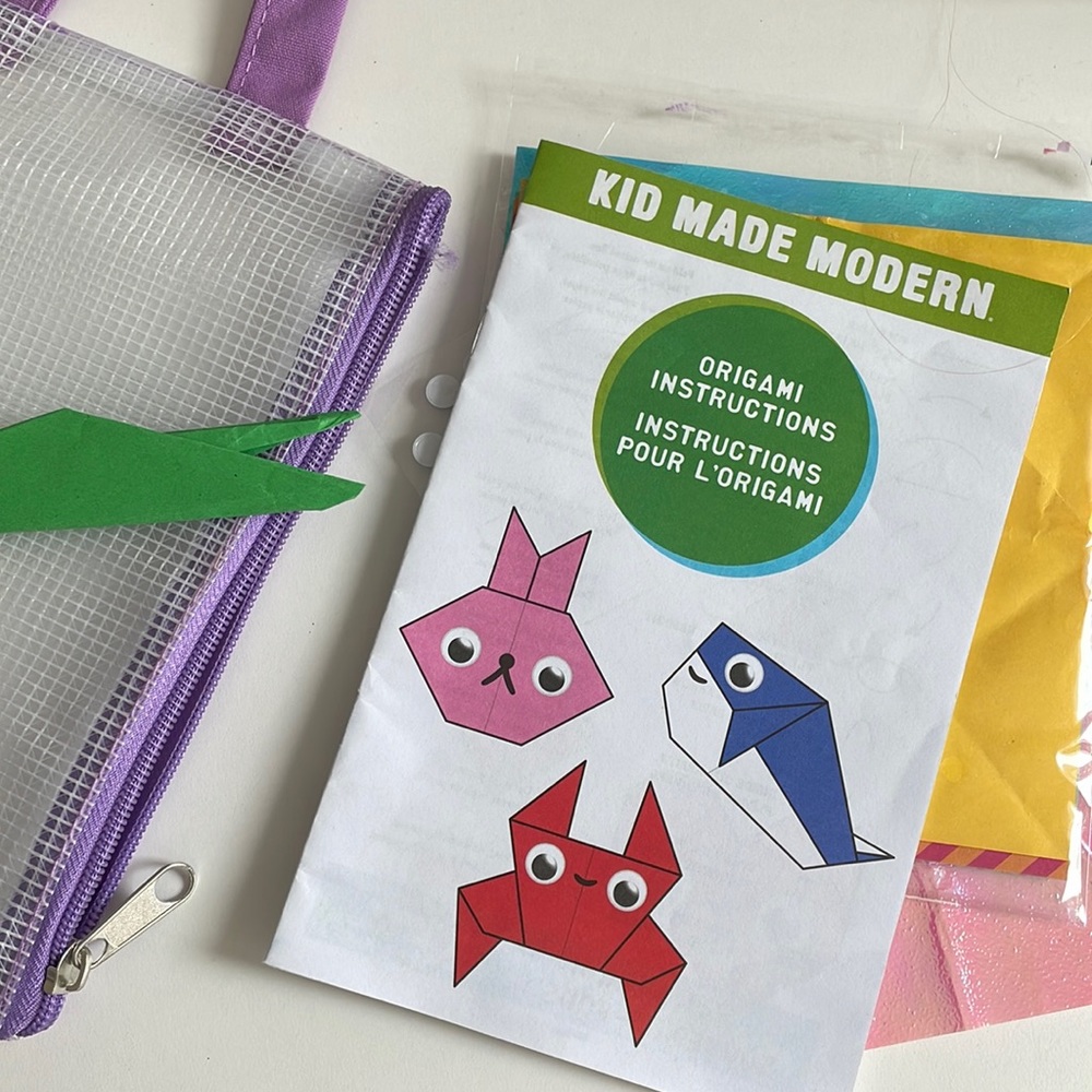 Origami Kit - Kid Made Modern - Paper Folding - Instructions Activity Travel Set